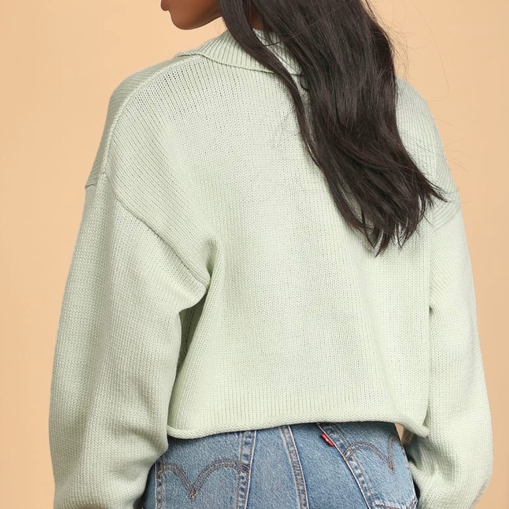 Lulus Cropped Collared Sweater - image 4